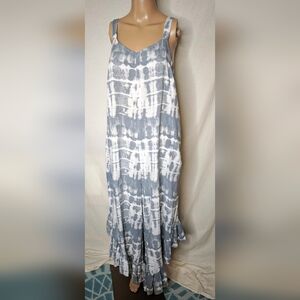 Japna tie dye ruffled capri legged jumpsuit